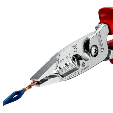 Replės elektros instaliacijos darbams daugiafunkcinės VDE 200mm KNIPEX 3