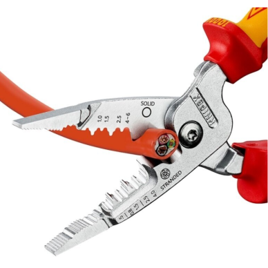 Replės elektros instaliacijos darbams daugiafunkcinės VDE 200mm KNIPEX 5