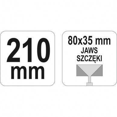 Skardos lankstymo replės lenktos 210 mm YATO YT-5140 2