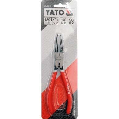 Replės žiedams spaudžiamos tiesios | 180 mm YATO 2