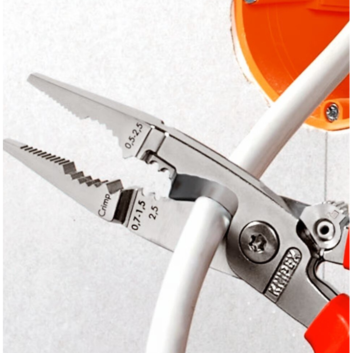 Replės elektros instaliacijos darbams VDE 200mm KNIPEX 6 Replės elektros instaliacijos darbams VDE 200mm KNIPEX 6