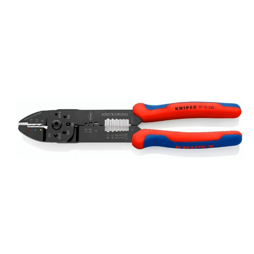 Replės laidų užspaudimui ir nuvalymui 240mm KNIPEX 2 Replės laidų užspaudimui ir nuvalymui 240mm KNIPEX 2
