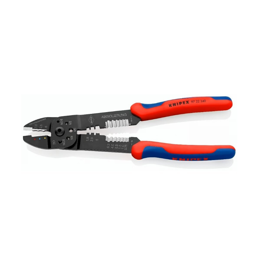 Replės laidų užspaudimui ir nuvalymui 240mm KNIPEX 1 Replės laidų užspaudimui ir nuvalymui 240mm KNIPEX 1