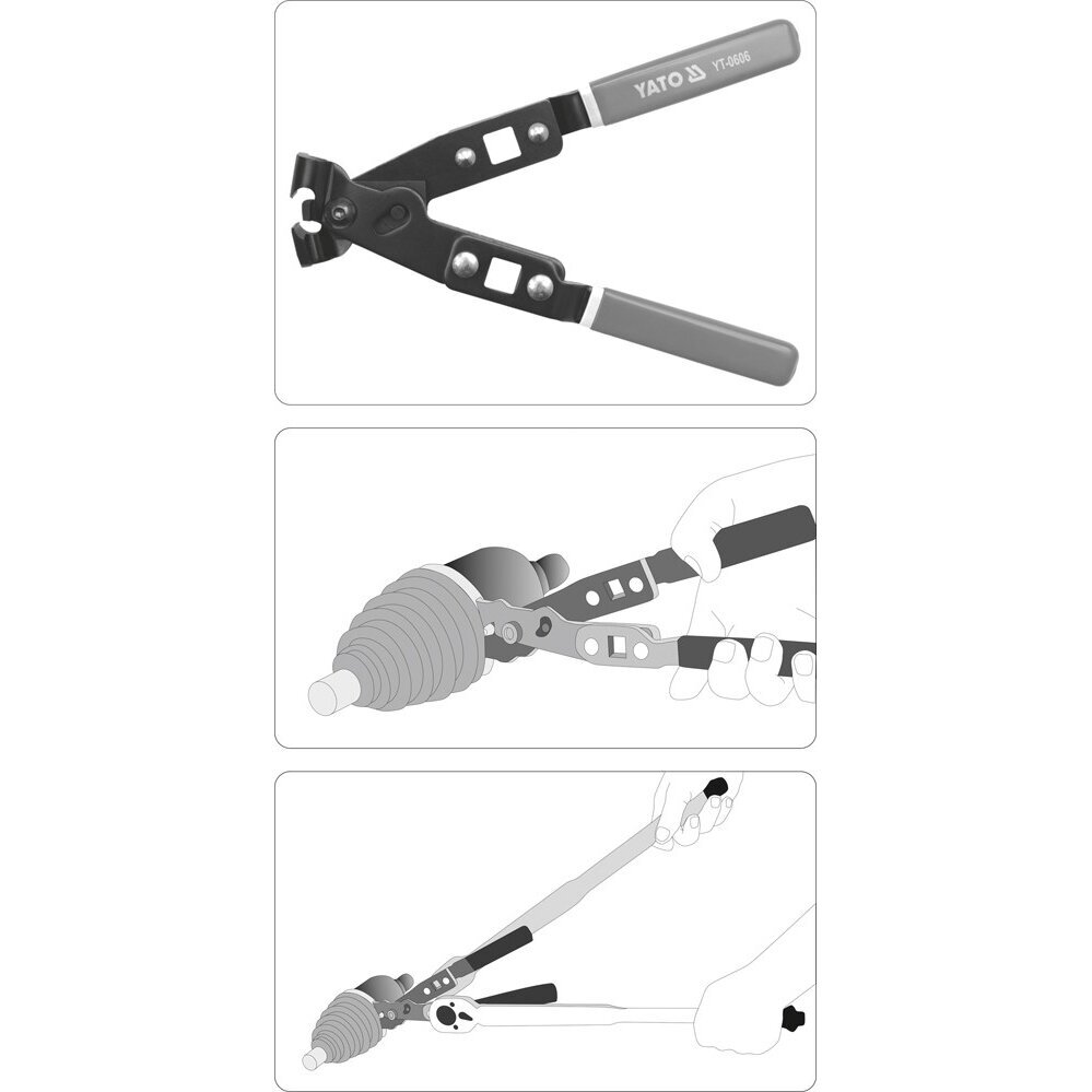 Replės pusašių gumų sąvaržoms YATO YT-0606 3