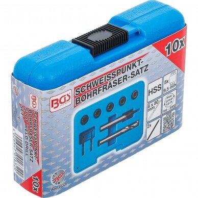 Rinkinys kontaktiniams taškams nugręžti 10vnt. BGS 1632 6 Rinkinys kontaktiniams taškams nugręžti 10vnt. BGS 1632 6