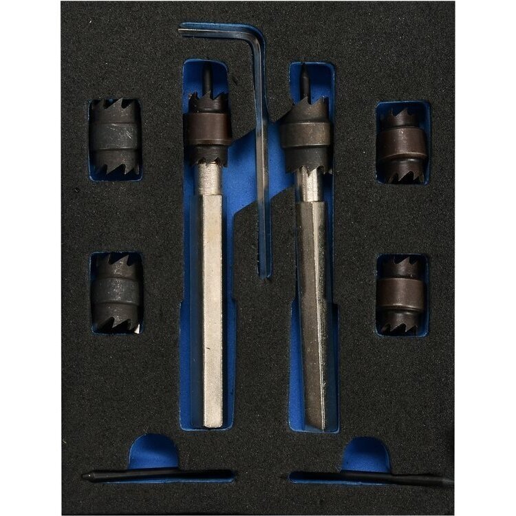 Rinkinys kontaktiniams taškams nugręžti 8mm ir 10mm, 9vnt. YT-28919 1 Rinkinys kontaktiniams taškams nugręžti 8mm ir 10mm, 9vnt. YT-28919 1