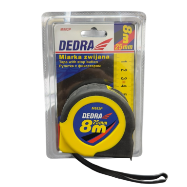 Ruletė su magnetu 8m x 25mm DEDRA M882P