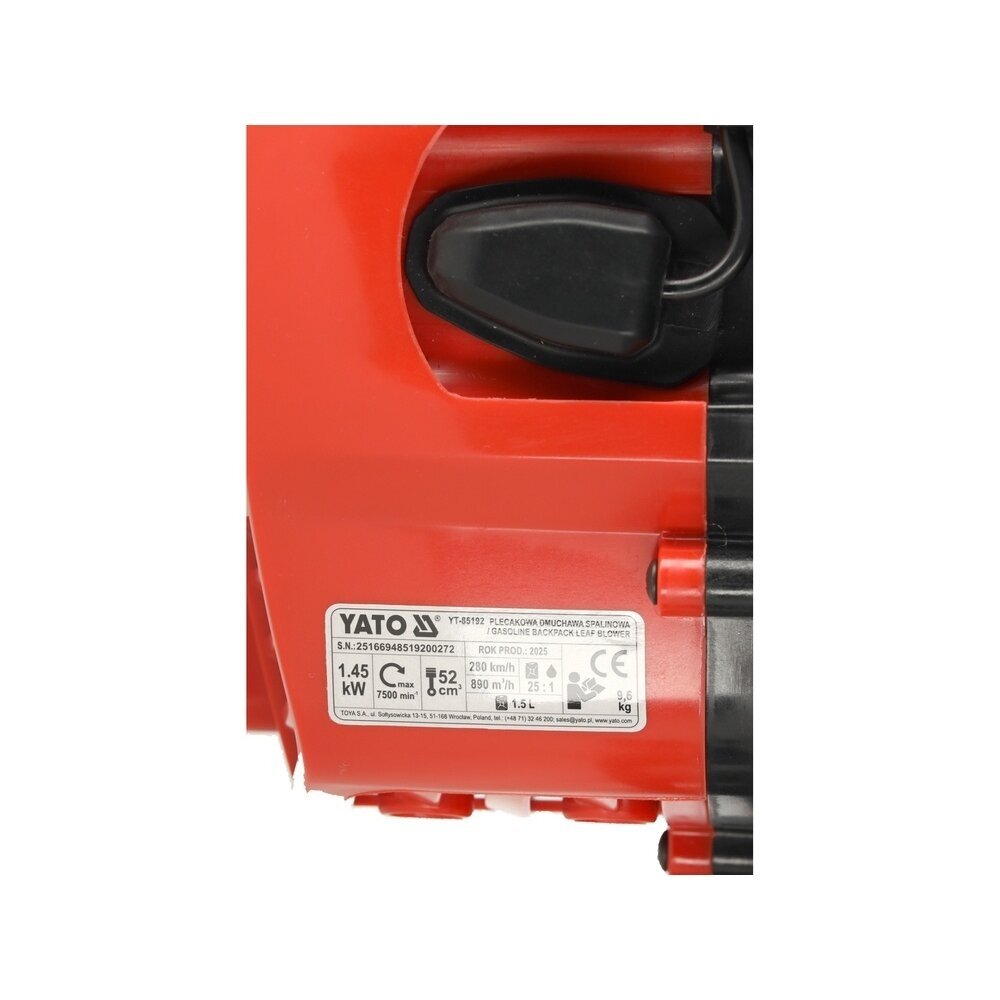 Benzininis lapų pūstuvas | kuprinės formos | 52CC YATO YT-85192 4 Benzininis lapų pūstuvas | kuprinės formos | 52CC YATO YT-85192 4