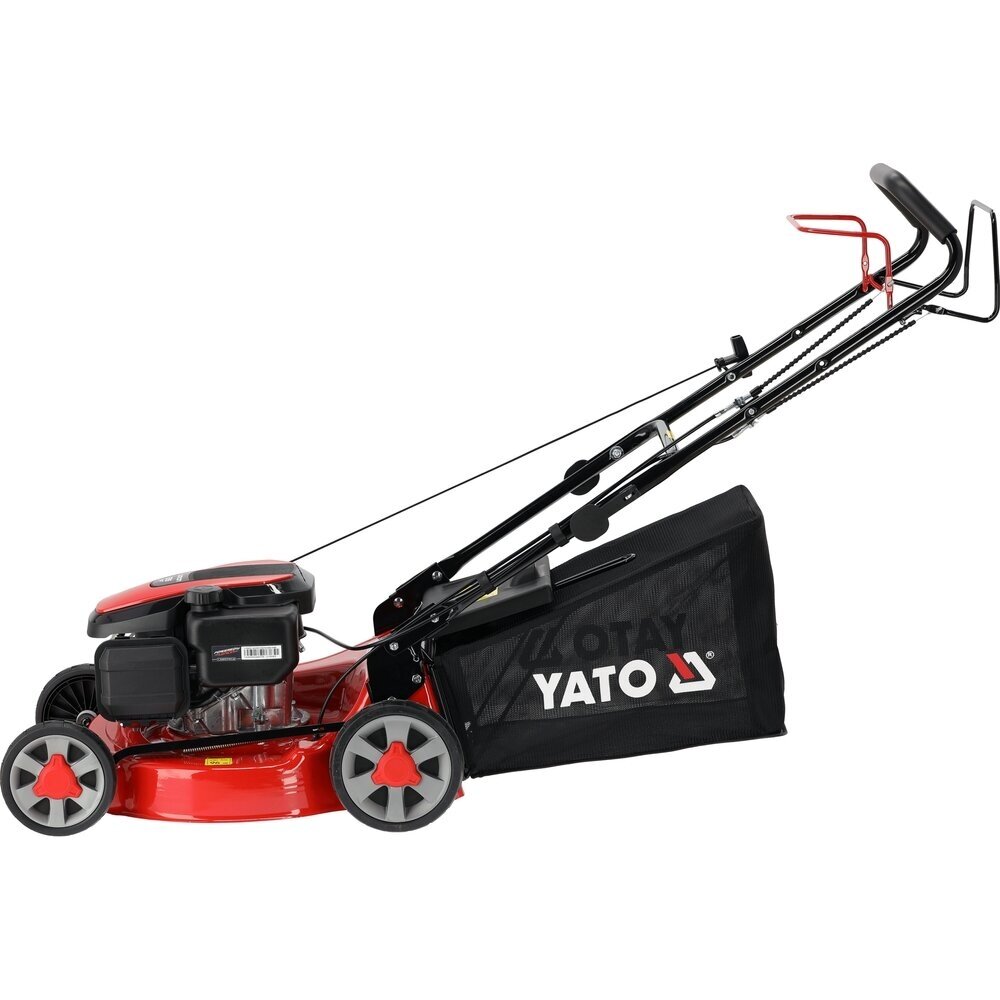Savaeigė benzininė vejapjovė su 60 l krepšiu | Loncin 2,4 kW | 46 cm YATO 2 Savaeigė benzininė vejapjovė su 60 l krepšiu | Loncin 2,4 kW | 46 cm YATO 2