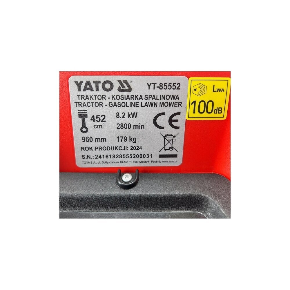 Savaeigis benzininis traktoriukas | kombinuota vejapjovė | 8KW. 96cm YATO 23 Savaeigis benzininis traktoriukas | kombinuota vejapjovė | 8KW. 96cm YATO 23