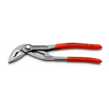 Santechninės replės prailgintos KNIPEX SLIM Cobra su fiksavimu 180mm