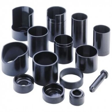 Sailenblokų, įvorių ir guolių presavimo indėklų rinkinys 14vnt. Essen Tools 2 Sailenblokų, įvorių ir guolių presavimo indėklų rinkinys 14vnt. Essen Tools 2