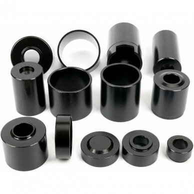 Sailenblokų, įvorių ir guolių presavimo indėklų rinkinys 14vnt. Essen Tools 1 Sailenblokų, įvorių ir guolių presavimo indėklų rinkinys 14vnt. Essen Tools 1