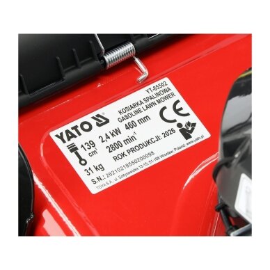 Savaeigė benzininė vejapjovė su 60 l krepšiu | Loncin 2,4 kW | 46 cm YATO 15 Savaeigė benzininė vejapjovė su 60 l krepšiu | Loncin 2,4 kW | 46 cm YATO 15