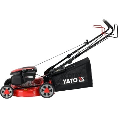 Savaeigė benzininė vejapjovė su 60 l krepšiu | Loncin 2,4 kW | 46 cm YATO 2