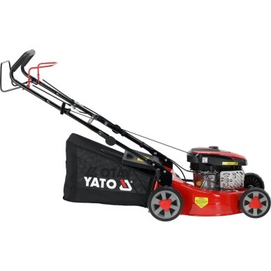 Savaeigė benzininė vejapjovė su 60 l krepšiu | Loncin 2,4 kW | 46 cm YATO 3 Savaeigė benzininė vejapjovė su 60 l krepšiu | Loncin 2,4 kW | 46 cm YATO 3