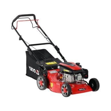Savaeigė benzininė vejapjovė su 60 l krepšiu | Loncin 2,4 kW | 46 cm YATO Savaeigė benzininė vejapjovė su 60 l krepšiu | Loncin 2,4 kW | 46 cm YATO
