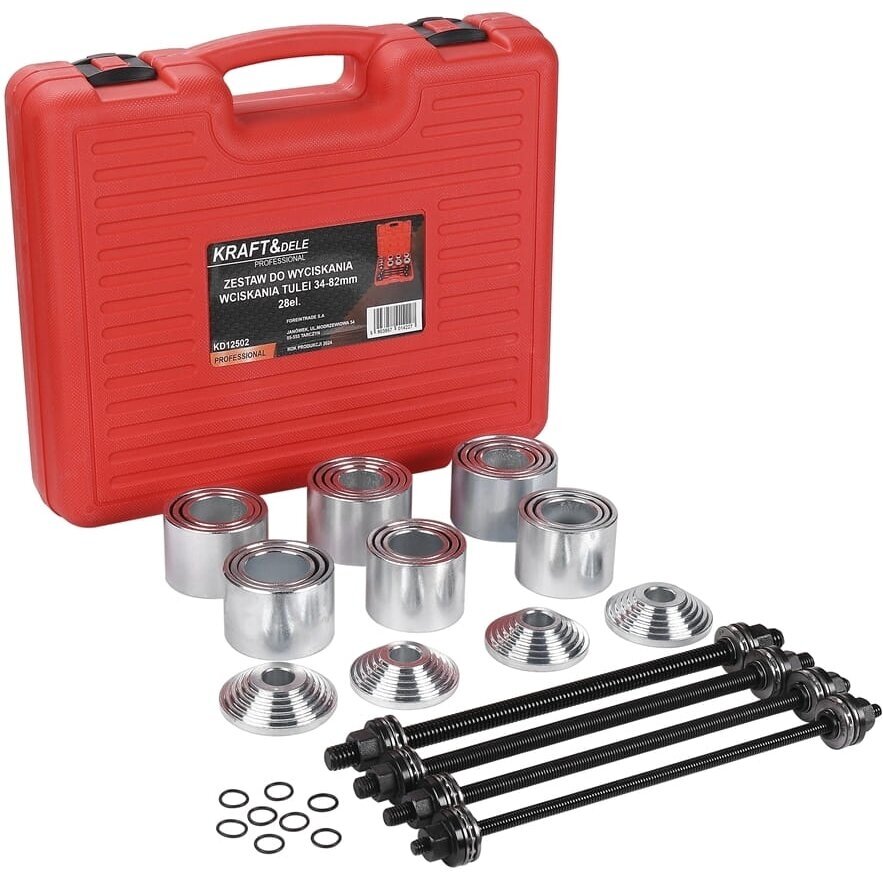 Sailentblokų presavimo rinkinys Kraft&Dele KD12502 – 28 elementai (34–82 mm) 1
