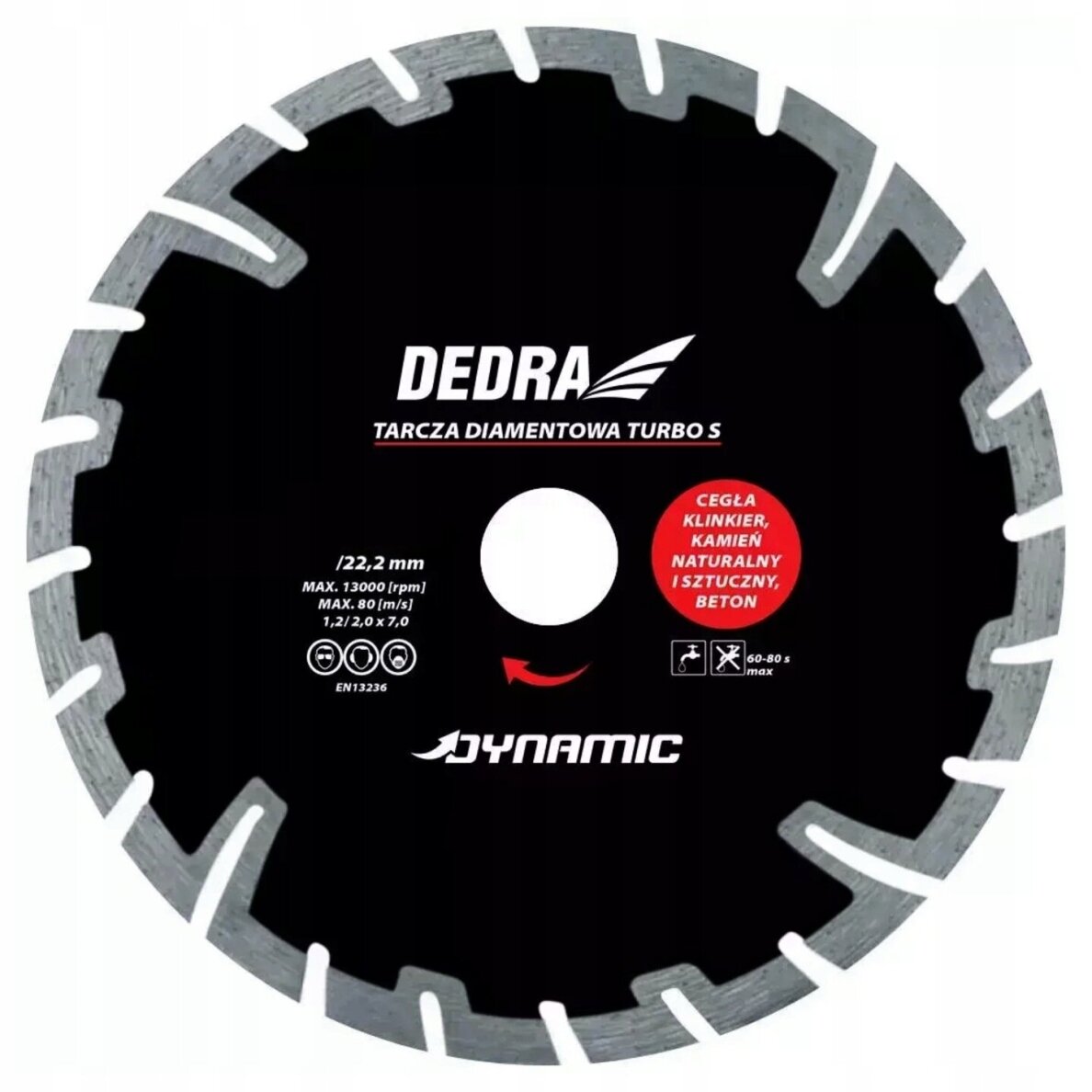 Segmentinis deimantinis diskas Turbo S 125mm DEDRA HP2132