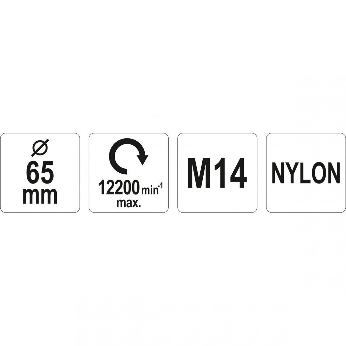 Šepetys puodo tipo Nailonas M14 65mm YT-47785 YATO 3 Šepetys puodo tipo Nailonas M14 65mm YT-47785 YATO 3