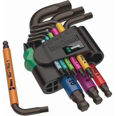 Šešiakampių raktų rinkinys WERA 950/9 Hex-Plus Multicolor Šešiakampių raktų rinkinys WERA 950/9 Hex-Plus Multicolor