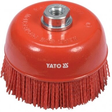 Šepetys puodo tipo Nailonas M14 125mm YT-47787 YATO Šepetys puodo tipo Nailonas M14 125mm YT-47787 YATO