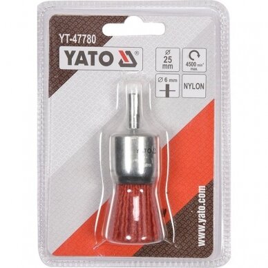 Šepetys teptuko tipo su kotu, Nailonas, 25mm YATO 2 Šepetys teptuko tipo su kotu, Nailonas, 25mm YATO 2
