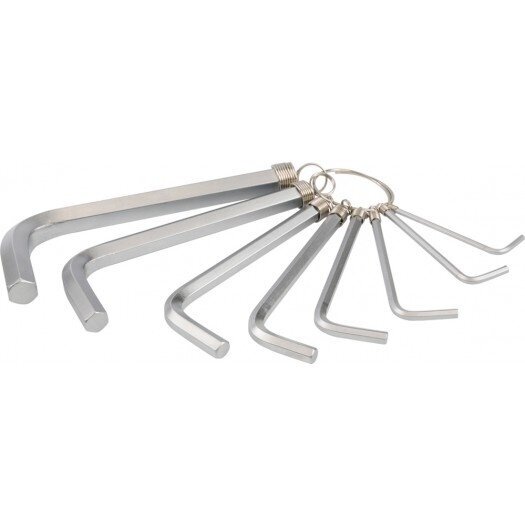 Šešiakampių raktų komplektas HEX 8vnt. 2-10mm YATO Šešiakampių raktų komplektas HEX 8vnt. 2-10mm YATO