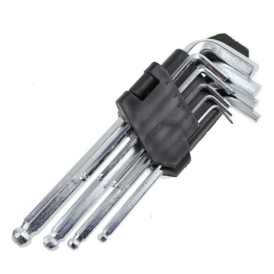 Šešiakampių šarnyrinių raktų komplektas ilgas tipas 1.5-10mm 9vnt. Šešiakampių šarnyrinių raktų komplektas ilgas tipas 1.5-10mm 9vnt.