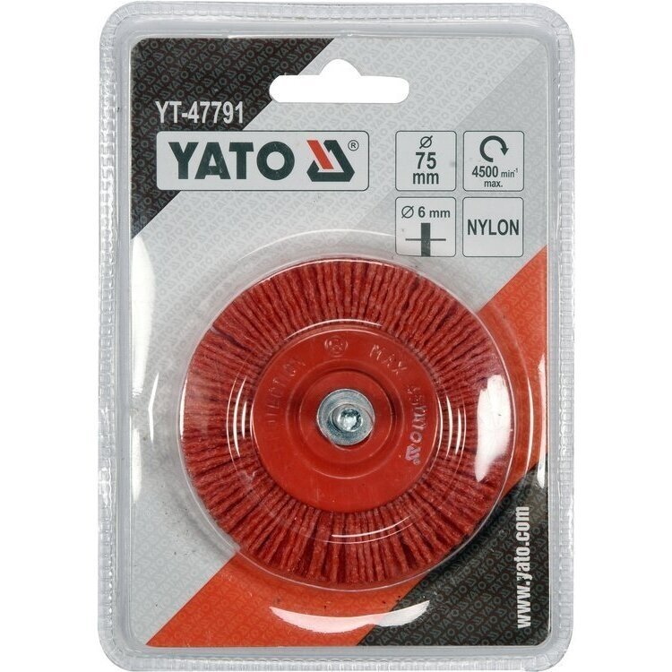 Šepetys plokščias su kotu, Nailonas 75mm YATO 2 Šepetys plokščias su kotu, Nailonas 75mm YATO 2