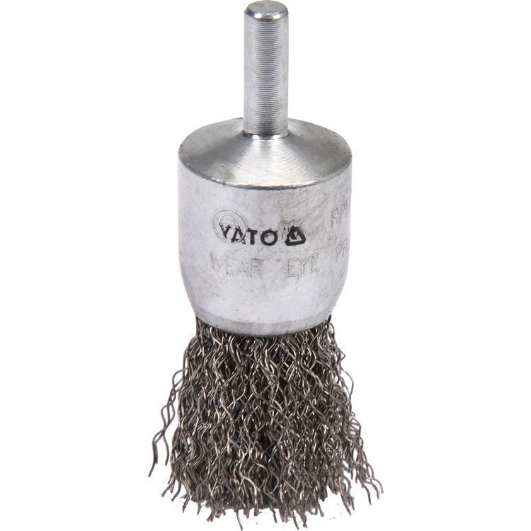 Šepetys teptuko tipo su kotu, nerūdijantis plienas INOX 25mm YATO Šepetys teptuko tipo su kotu, nerūdijantis plienas INOX 25mm YATO