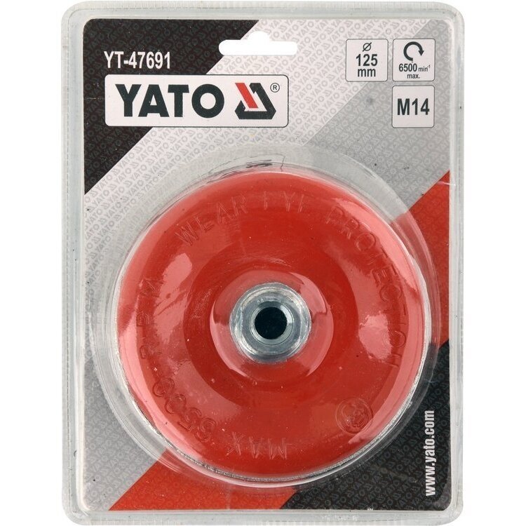 Šepetys vielinis puodo tipo su žiedu susuktas M14 Ø125mm YT-47691 2
