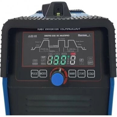 Sherman DIGITIG 200DC Multipro Suvirinimo aparatas, 200A 2 Sherman DIGITIG 200DC Multipro Suvirinimo aparatas, 200A 2