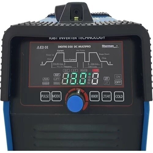 Sherman DIGITIG 200DC Multipro Suvirinimo aparatas, 200A 2 Sherman DIGITIG 200DC Multipro Suvirinimo aparatas, 200A 2