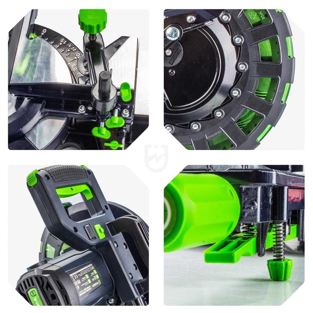 Skersinio pjovimo staklės su lazeriu ir slankikliu 255mm 2000W WUBER 8