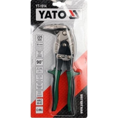 Skardos žirklės kampinės 90° dešininės 225mm YATO YT-1914 Skardos žirklės kampinės 90° dešininės 225mm YATO YT-1914