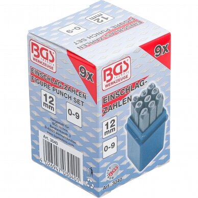 Skaičių išmušėjai 12mm BGS 3040 4