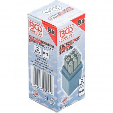 Skaičių išmušėjai 2mm BGS 3031 4 Skaičių išmušėjai 2mm BGS 3031 4