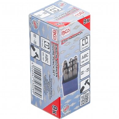Skaičių išmušėjai 2,5mm BGS 3028 4 Skaičių išmušėjai 2,5mm BGS 3028 4