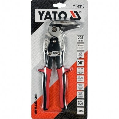 Skardos žirklės kampinės 90° kairinės 225mm YATO YT-1913 1 Skardos žirklės kampinės 90° kairinės 225mm YATO YT-1913 1