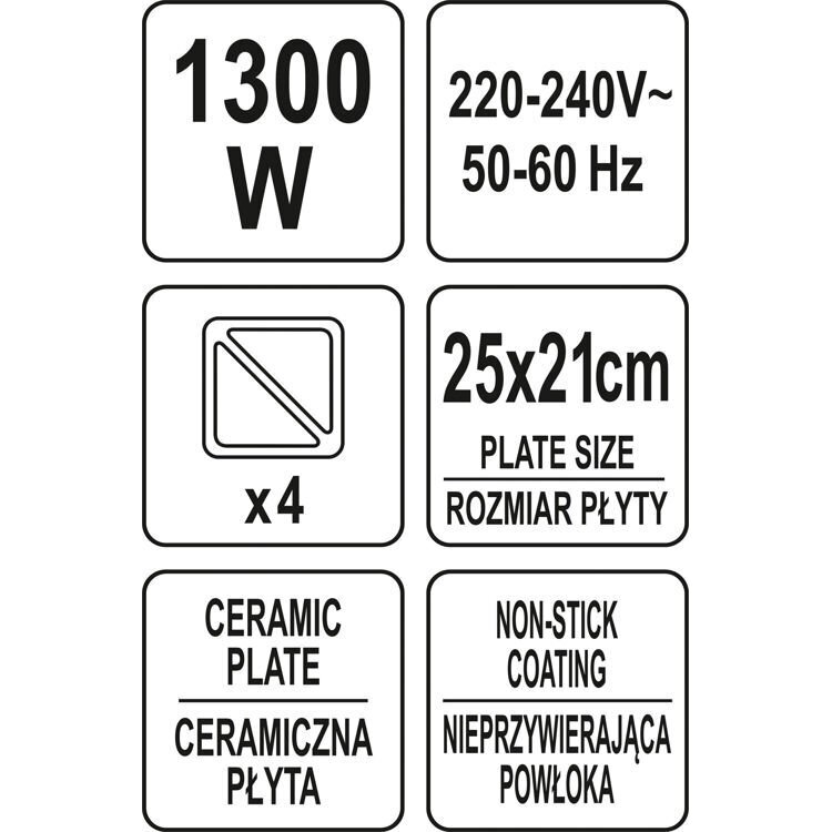 Skrudintuvas / tosteris | keramika | 1300W 67521 5 Skrudintuvas / tosteris | keramika | 1300W 67521 5