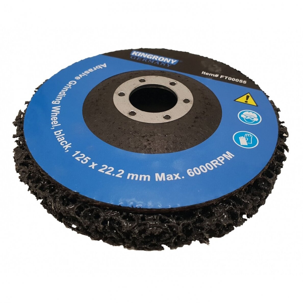 Šlifavimo diskas metalui su abrazyvine medžiaga, juodas 125x22.2mm KingRony FT00055 1