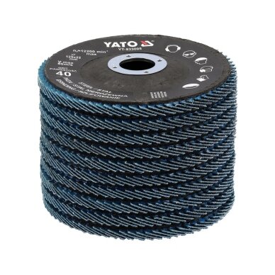 Šlifavimo diskas lapelinis | ZIRCONIUM | P40 | 125X22mm | 10 vnt YATO