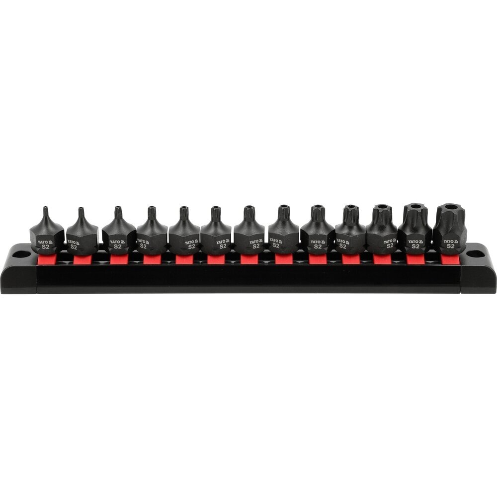 Smūginiai antgaliukai su skylutėmis TORX | T10 - T70 | 3/8" | 13 vnt YATO 1