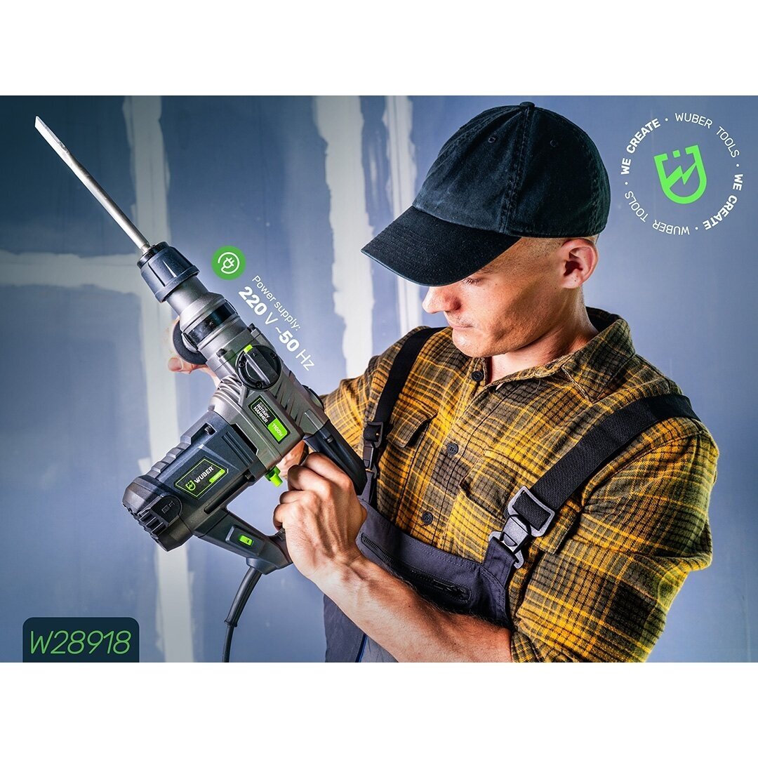 Smūginis perforatorius WUBER SDS+ 1100W su 5J smūgio jėga 12