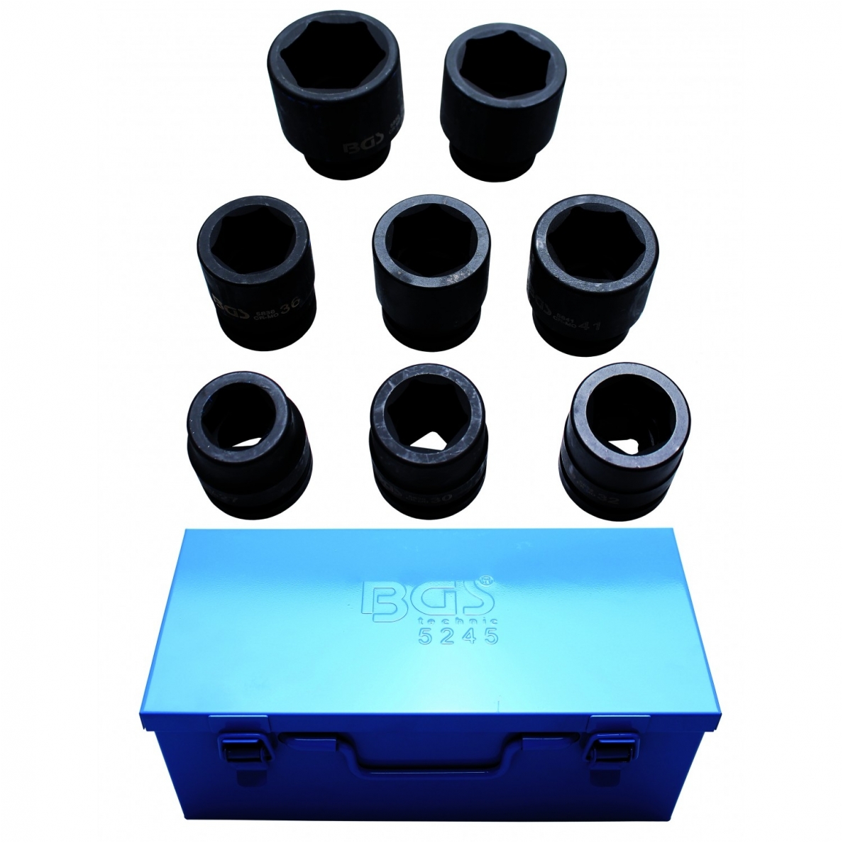 Smūginės galvutės 1", 8vnt, 27-50 mm 1 Smūginės galvutės 1", 8vnt, 27-50 mm 1