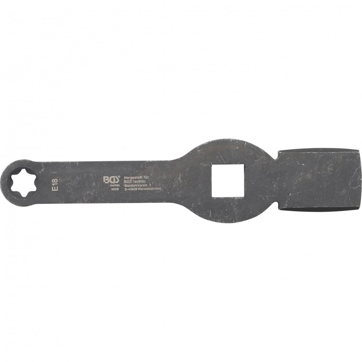 Smūginis raktas E tipo (Torx) 20 mm (3/4") E18 stabdžių suportams MAN TGL TGM Smūginis raktas E tipo (Torx) 20 mm (3/4") E18 stabdžių suportams MAN TGL TGM