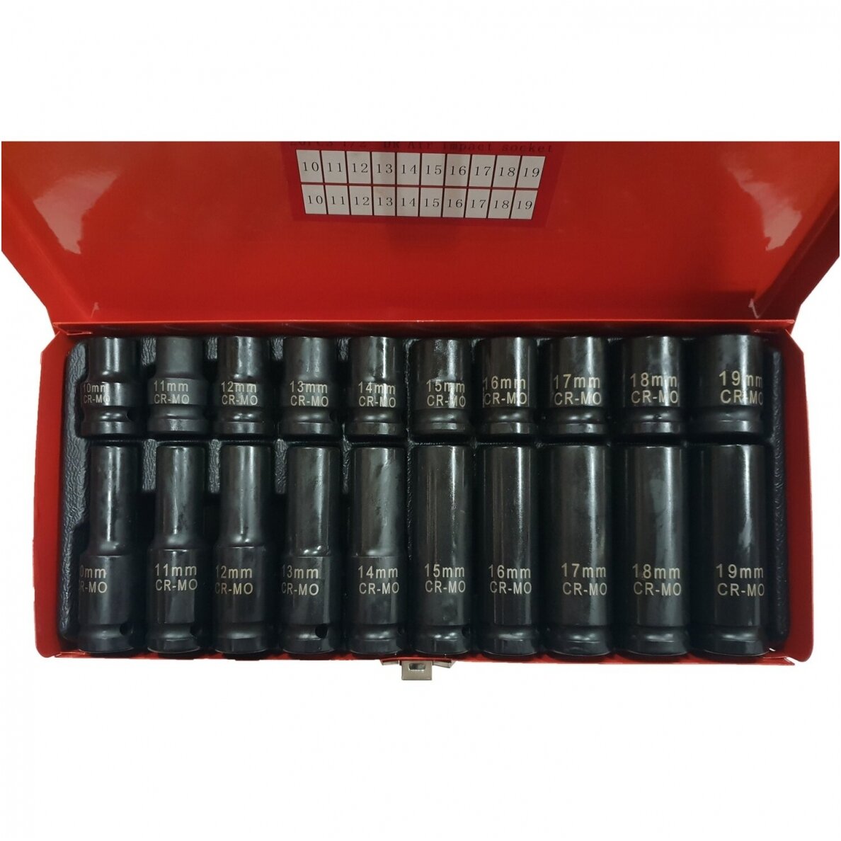 Smūginių galvučių rinkinys 10-19mm (ilgos+trumpos) 1/2" 20vnt. 3 Smūginių galvučių rinkinys 10-19mm (ilgos+trumpos) 1/2" 20vnt. 3