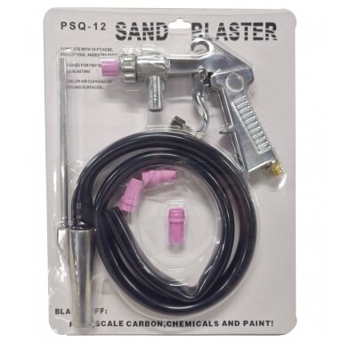 Smėliasrovė su 4 keramikiniais antgaliais ir su žarna Essen Tools PSQ12 Smėliasrovė su 4 keramikiniais antgaliais ir su žarna Essen Tools PSQ12