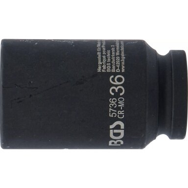 Smūginė galvutė ilga | 20 mm (3/4") | 36 mm Smūginė galvutė ilga | 20 mm (3/4") | 36 mm